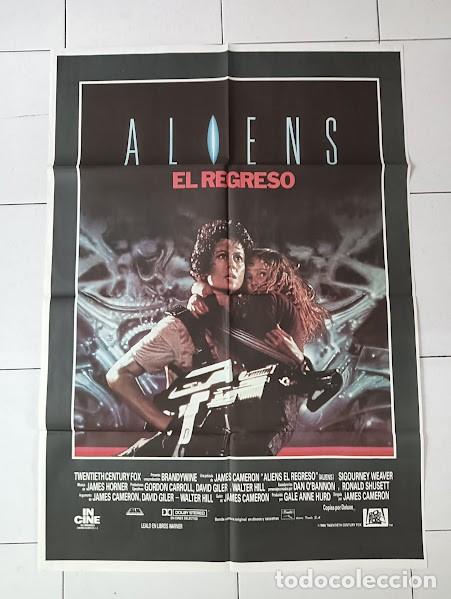 Cine: VKD 2190 ALIENS EL REGRESO JAMES CAMERON SIGOURNEY WEAVER POSTER ORIGINAL 70X100 ESTRENO
