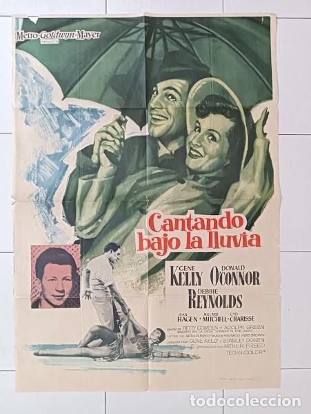 Cine: VKD 2195 CANTANDO BAJO LA LLUVIA GENE KELLY DEBBIE REYNOLDS POSTER ORIGINAL 70X100 ESPA&Ntilde;OL R-64
