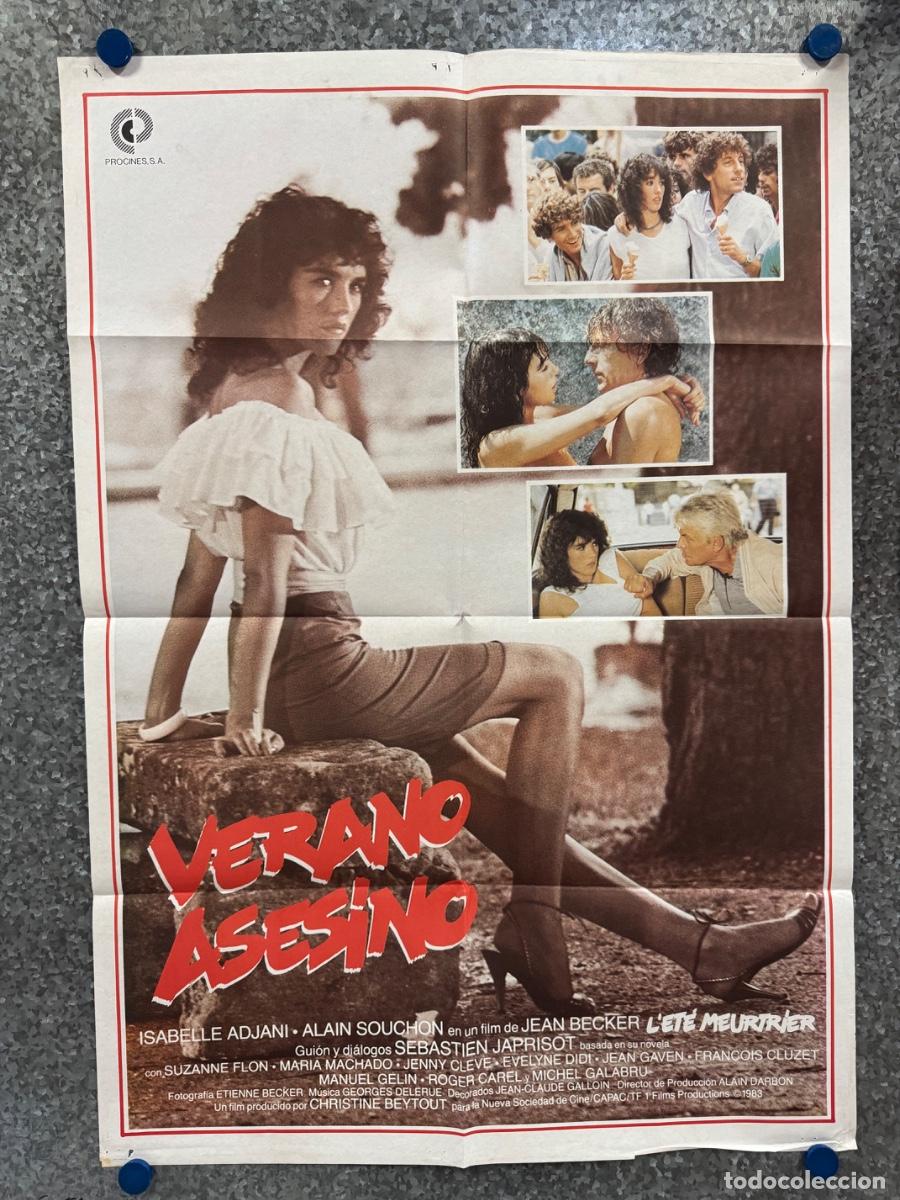 Cine: Verano asesino, Isabelle Adjani, Alain Souchon, A&ntilde;o 1983, POSTER ORIGINAL