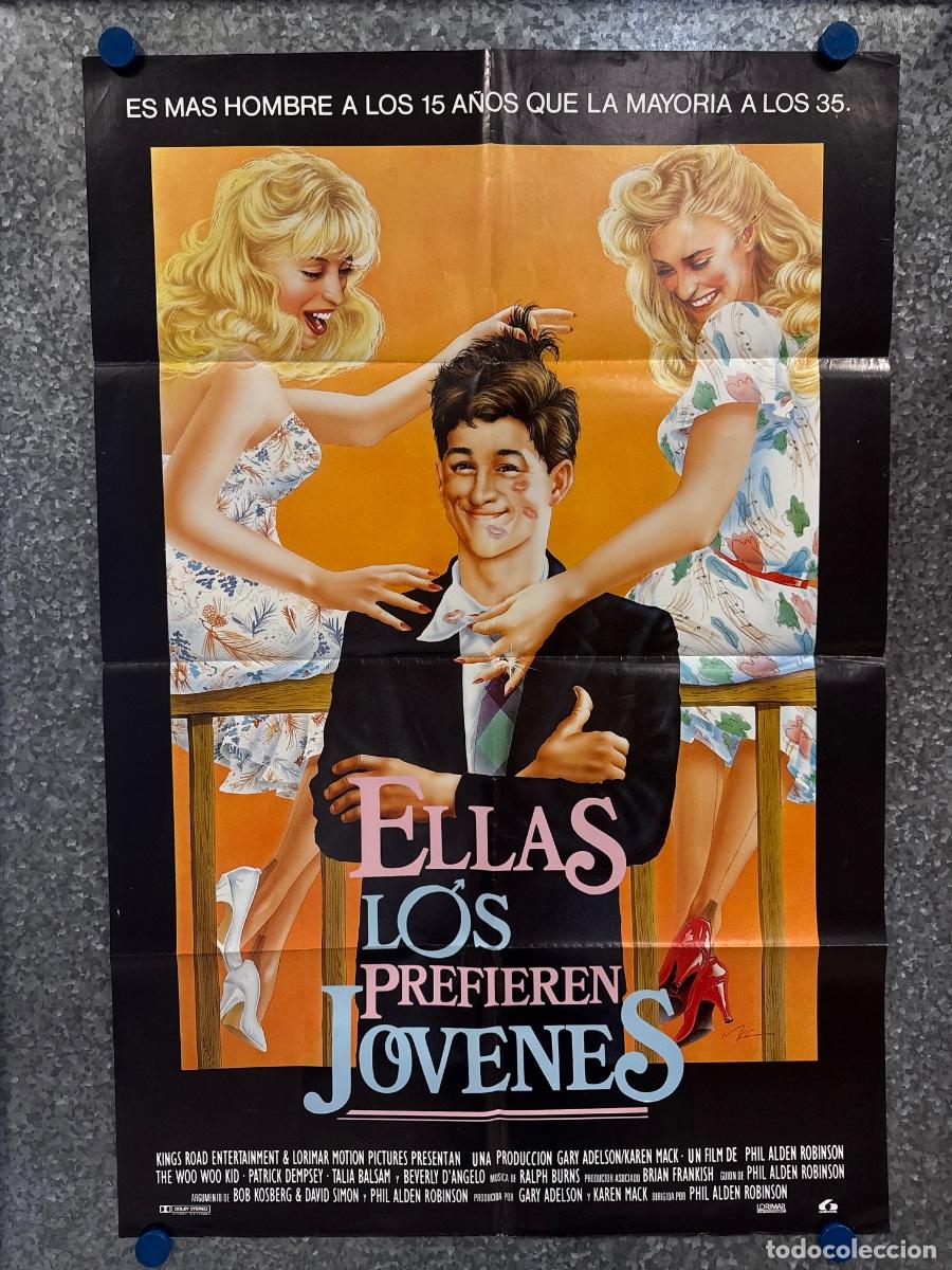 Cine: Ellas los prefieren jovenes, Patrick Dempsey, Talia Balsam, POSTER ORIGINAL