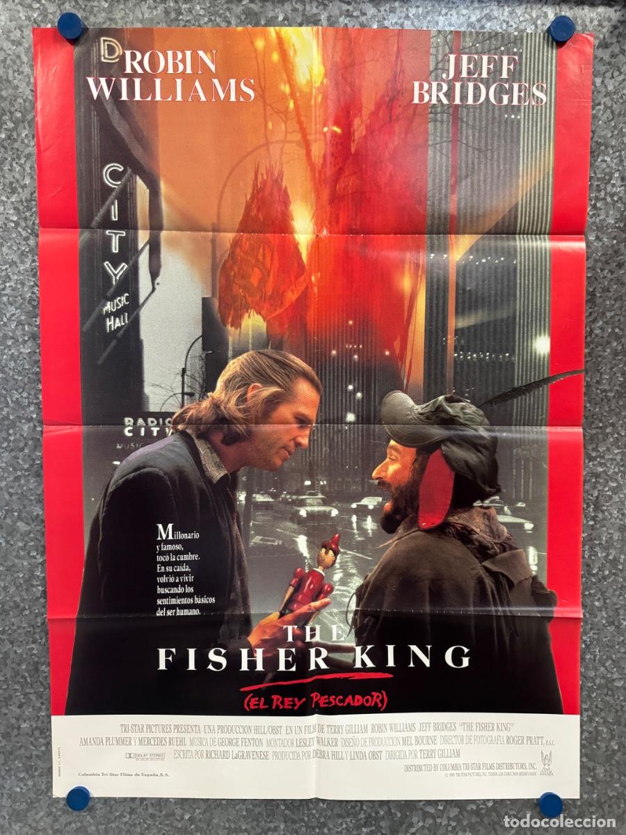 Cine: The Fisher King, Robin Williams, Jeff Bridges, A&ntilde;o 1991, POSTER ORIGINAL