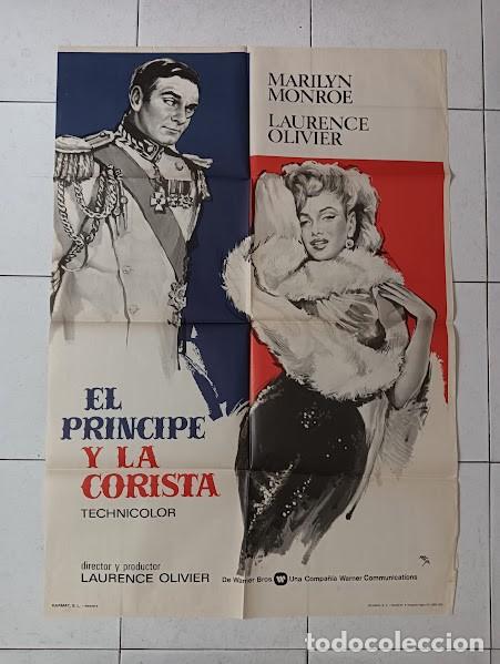 Cine: VKD 2197 EL PRINCIPE Y LA CORISTA MARILYN MONROE LAURENCE OLIVIER POSTER ORIGINAL 70X100 ESPA&Ntilde;OL