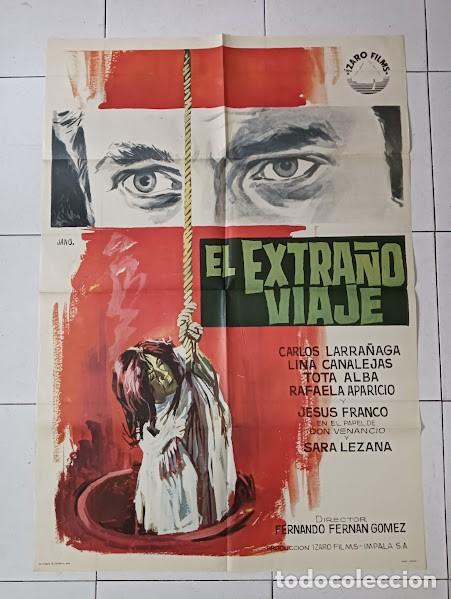 Cinema: VKD 2198 EL EXTRA&Ntilde;O VIAJE FERNANDO FERNAN GOMEZ JESUS FRANCO POSTER ORIGINAL ESTRENO 70X100