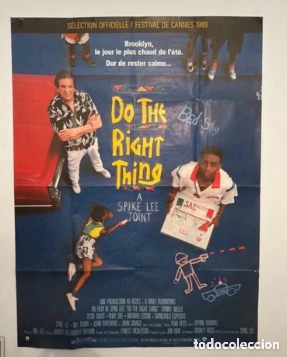 Cine: Cartel original del festival de Cannes 1989 &ldquo;Do The Right Thing&rdquo; del director Spike Lee