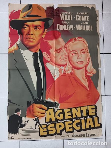 Kino: VKD 2201 AGENTE ESPECIAL RICHARD CONTE CORNEL WILDE FILM NOIR POSTER 70X100 LITOGRAFIA