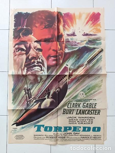 Cin&eacute;ma: SMP 2191 TORPEDO CLARK GABLE BURT LANCASTER MAC POSTER ORIGINAL 70X100 ESTRENO