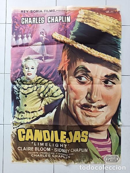 Cine: SMP 2195 CANDILEJAS CHARLES CHAPLIN Limelight RARO POSTER ORIGINAL 70X100 ESPA&Ntilde;OL C