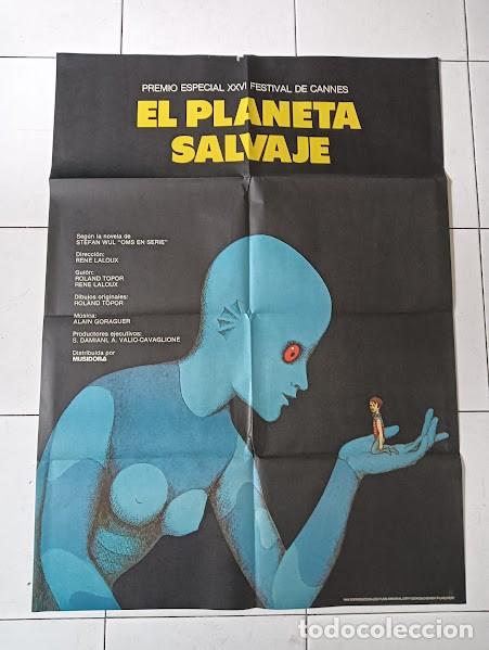 Cine: SMP 2197 EL PLANETA SALVAJE RENE LALOUX ANIMACION SCI-FI POSTER ORIGINAL 70X100 ESTRENO