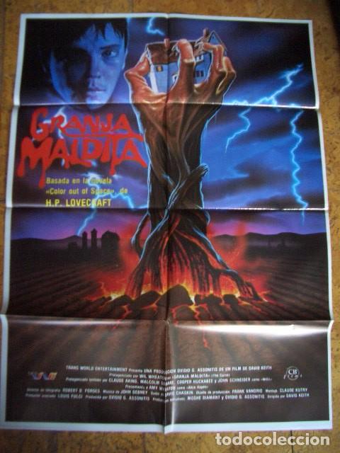 Cine: P&oacute;ster original de cine 70x100xm GRANJA MALDITA, H.P. LOVECRAFT, WIL WHEATON