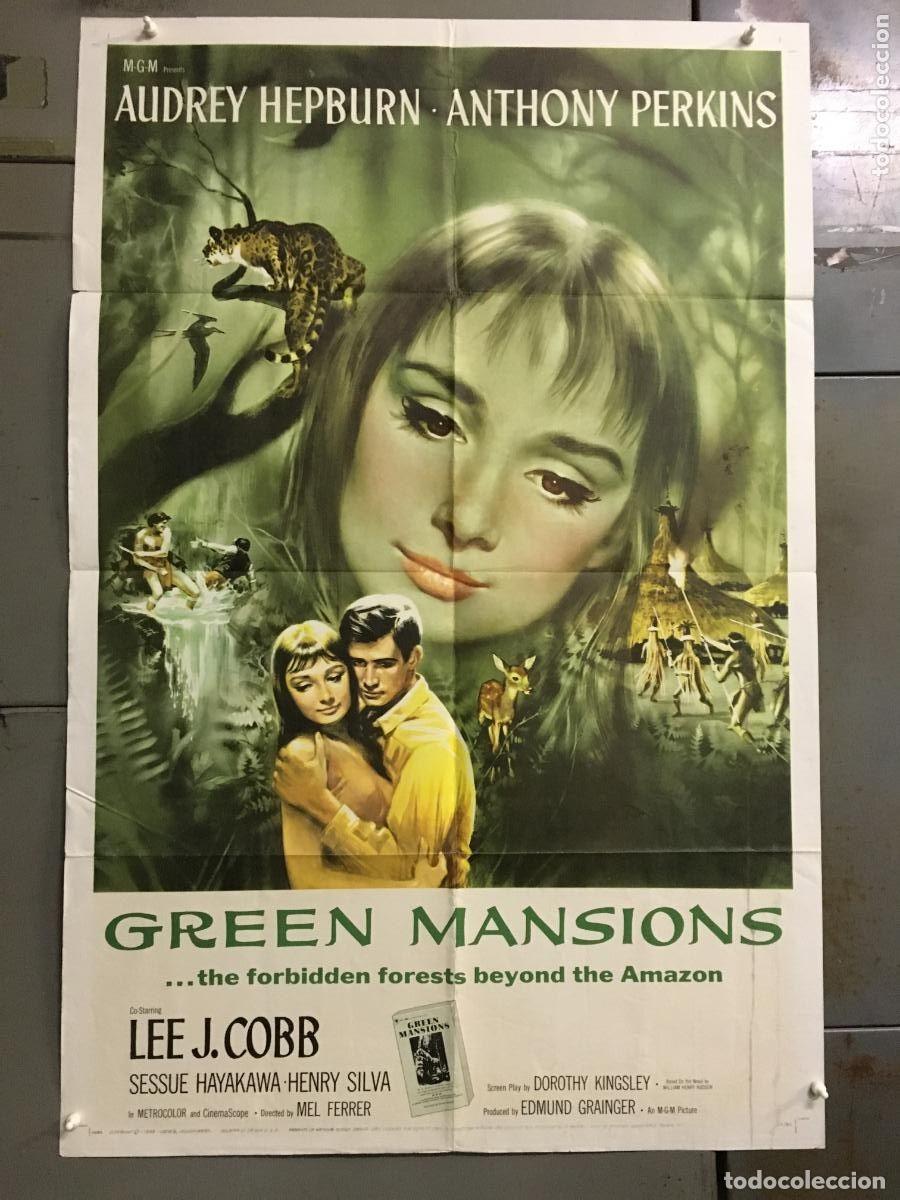 Cine: PJE 0349 MANSIONES VERDES AUDREY HEPBURN POSTER ORIGINAL USA 70X105