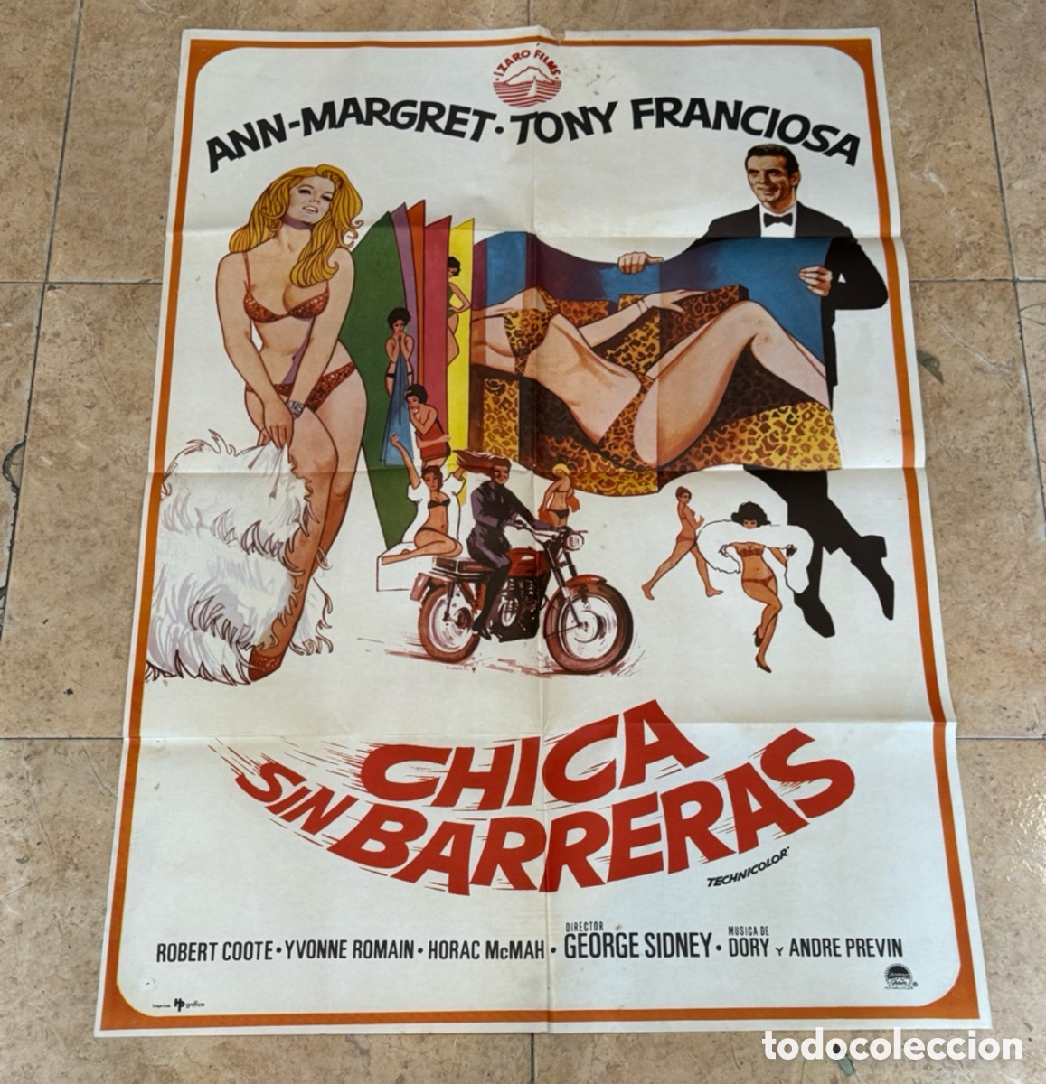 Cin&eacute;ma: Cartel Cine Original Chica sin Barreras Ann-Margret Tony Franciosa Comedia Vintage
