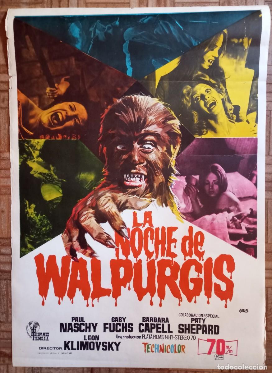 Cinema: LA NOCHE DE WALPURGIS. POSTER ESTRENO. PAUL NASCHY, PATTY SHEPARD. LEON KLIMOVSKY.