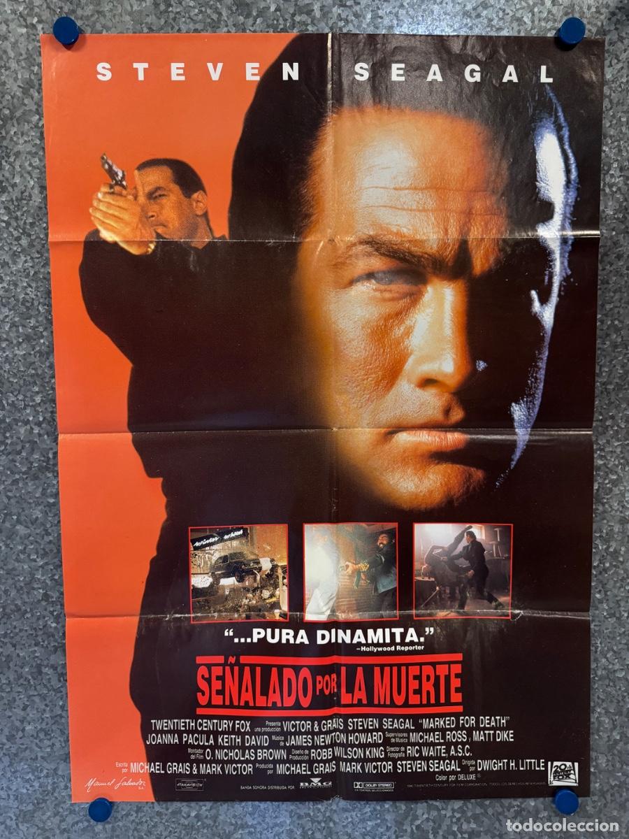 Cine: Se&ntilde;alado por la muerte, Steven Seagal, A&ntilde;o 1990, POSTER ORIGINAL