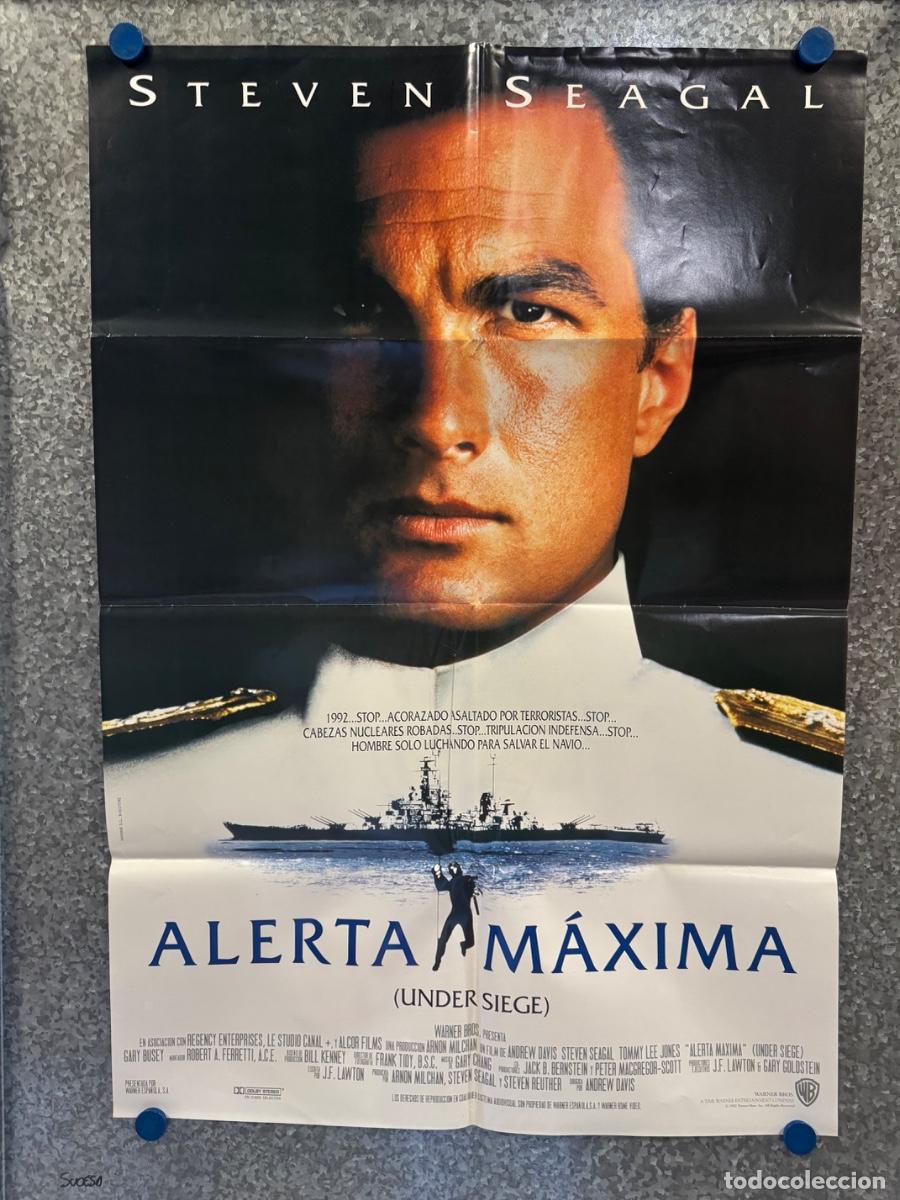 Cine: Alerta maxima, Steven Seagal, A&ntilde;o 1992, POSTER ORIGINAL