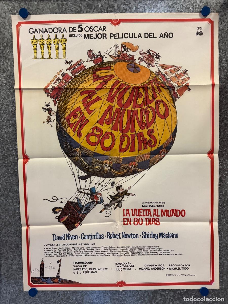 Cine: La vuelta al mundo en 80 dias , David Niven, Cantinflas, A&ntilde;o 1983, POSTER ORIGINAL