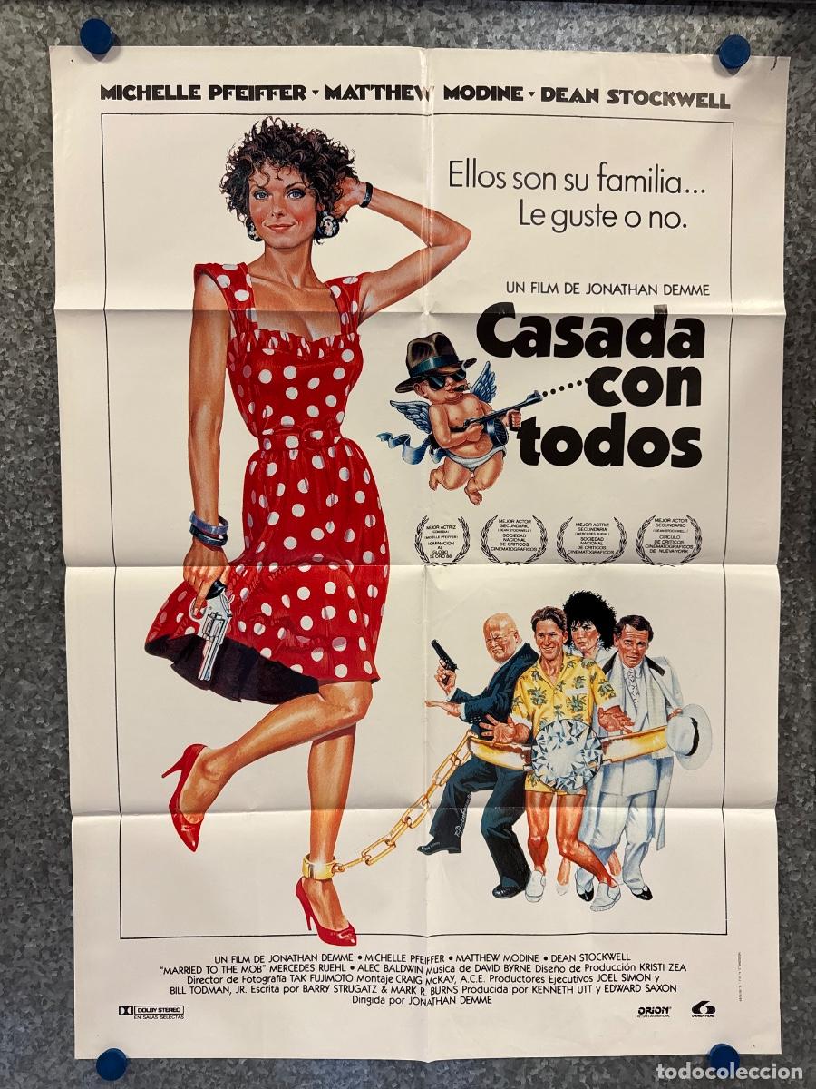 Cine: Casada con todos , Michelle Pfeiffer, Matthew Modine, A&ntilde;o 1989, POSTER ORIGINAL
