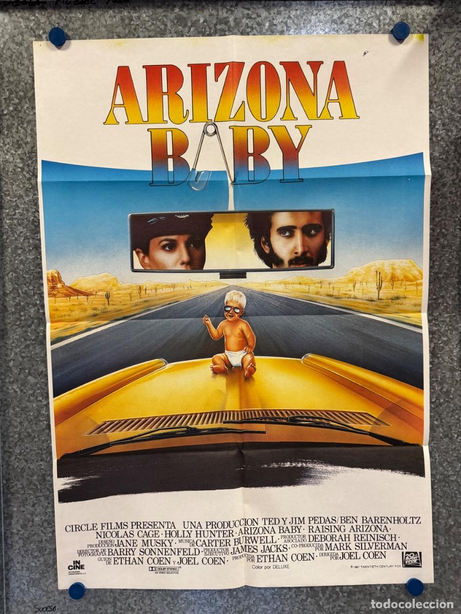 Cine: Arizona Baby , Nicolas Cage, Holly Hunter, A&ntilde;o 1987, POSTER ORIGINAL