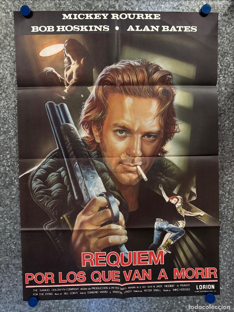 Cine: Requiem por los que van a morir , Mickey Rourke, Bob Hoskins, POSTER ORIGINAL