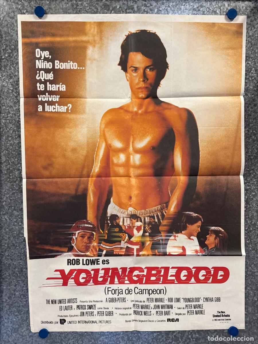 Cine: Youngblood, Rob Lowe, A&ntilde;o 1986, POSTER ORIGINAL