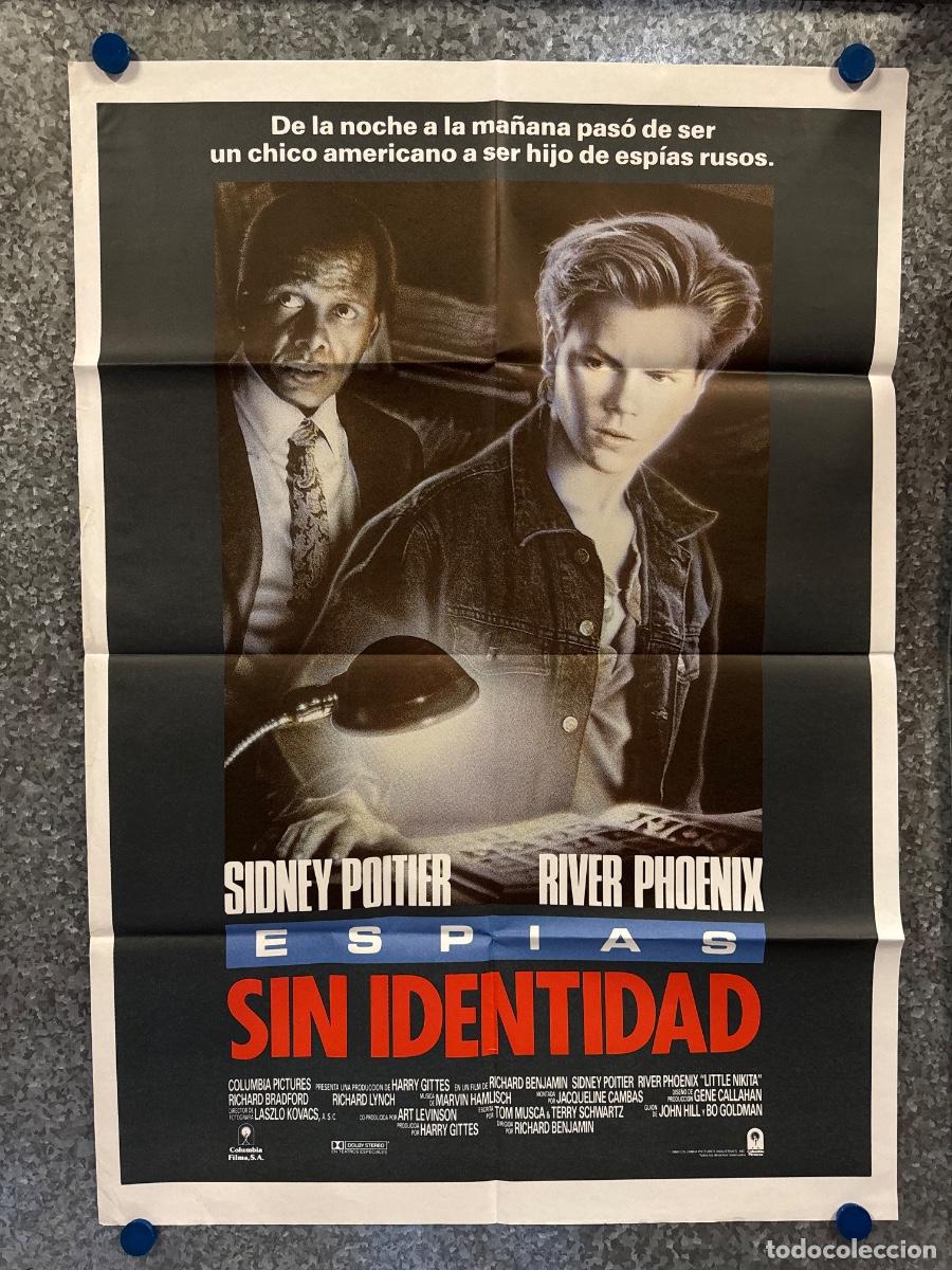 Cine: Espias sin identidad, Sidney Poitier, River Phoenix, A&ntilde;o 1988, POSTER ORIGINAL