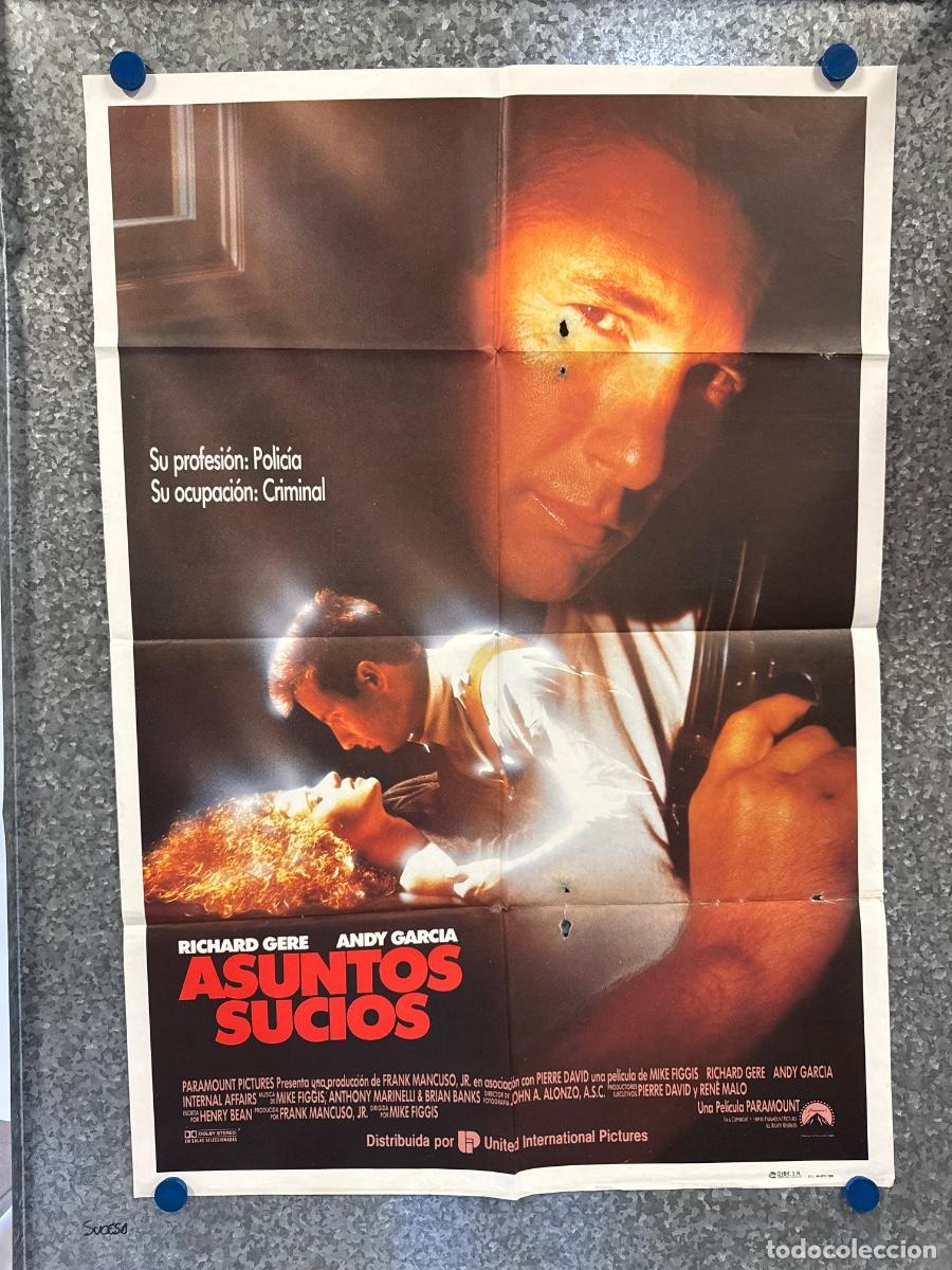 Cine: Asuntos sucios, Richard Gere, Andy Garcia, A&ntilde;o 1990, POSTER ORIGINAL