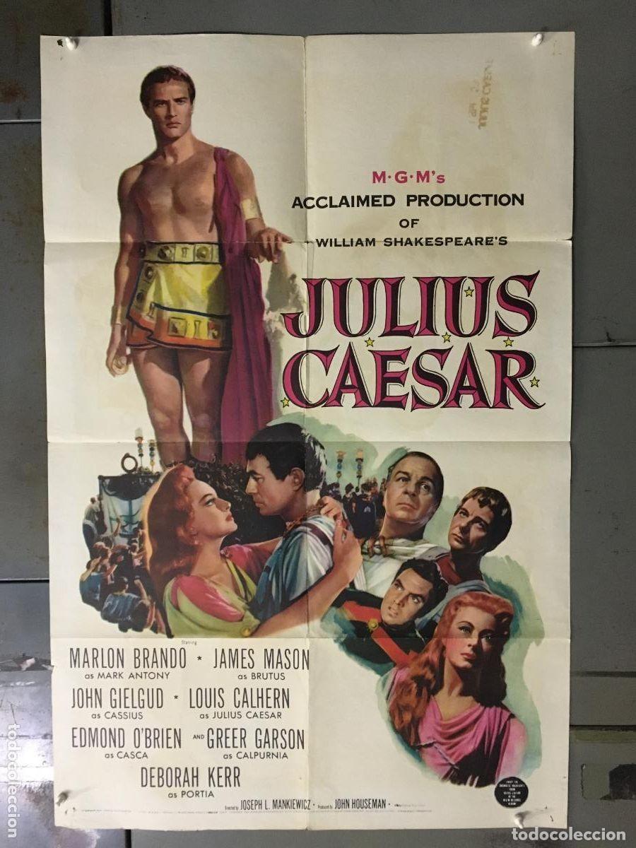 Cine: PJE 0355 JULIO CESAR MARLON BRANDO SHAKESPEARE MANKIEWICZ POSTER ORIGINAL USA 70X105
