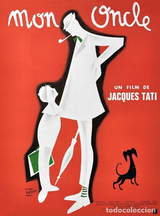 Cine: Mi t&iacute;o - Mon oncle. P&oacute;ster 100X70 cm aprox