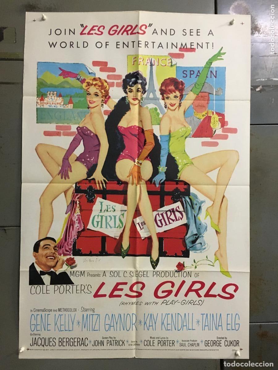 Cinema: PJE 0363 LAS GIRLS GENE KELLY KAY KENDALL GEORGE CUKOR POSTER ORIGINAL USA 70X105