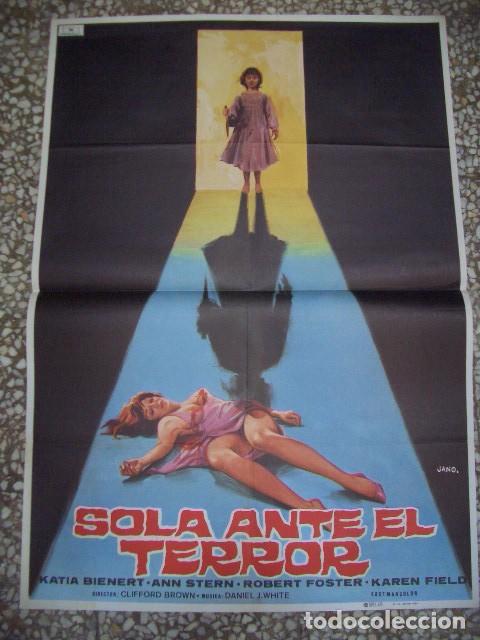 Cine: P&oacute;ster original de cine 70x100xm SOLA ANTE EL TERROR JESUS FRANCO