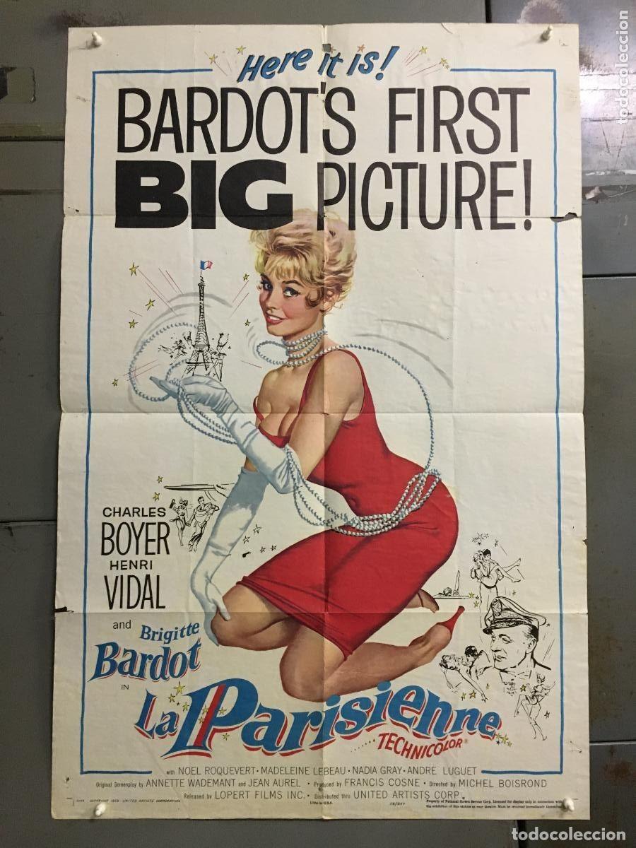 Cinema: PJE 0369 UNA PARISINA BRIGITTE BARDOT POSTER ORIGINAL AMERICANO 70X105