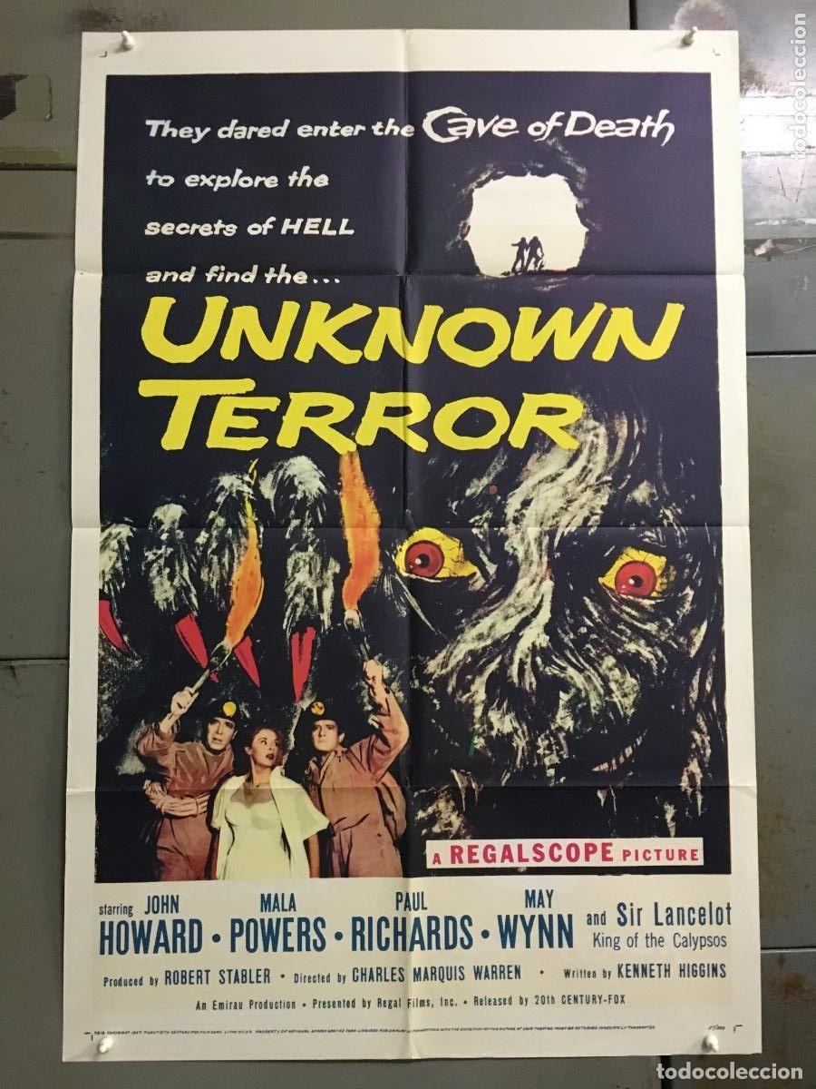 Kino: PJE 0374 TERROR DESCONOCIDO UNKNOWN TERROR JOHN HOWARD MALA POWERS POSTER ORIGINAL USA 70x105