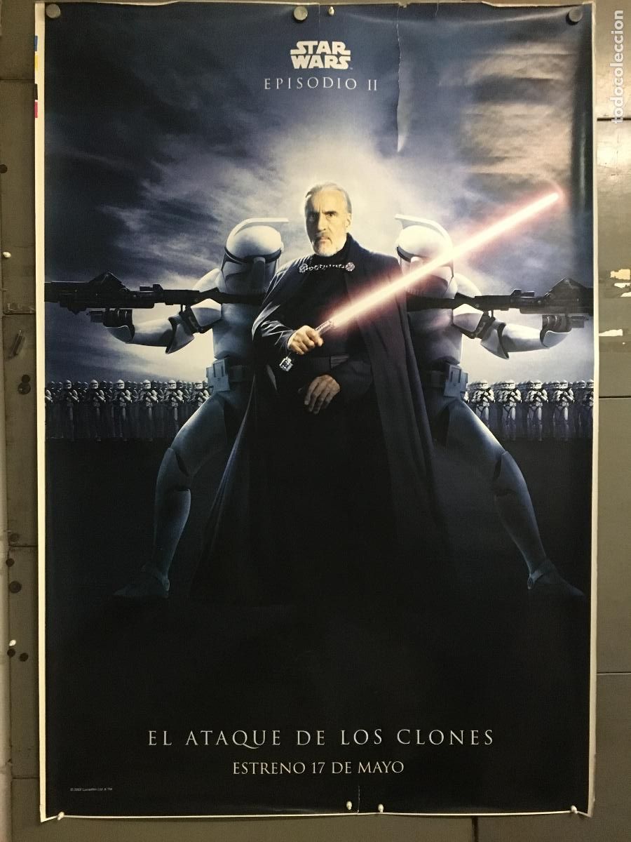 Cin&eacute;ma: R0246 EL ATAQUE DE LOS CLONES GUERRA DE LAS GALAXIAS EPISODIO 2 JUMBO BANNER POSTER 120X175