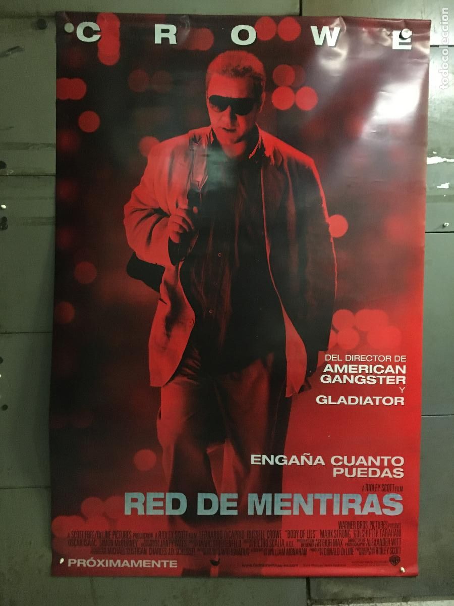 Kino: R0250 RED DE MENTIRAS LEONARDO DICAPRIO RUSSELL CROWE JUMBO BANNER POSTER 120X180