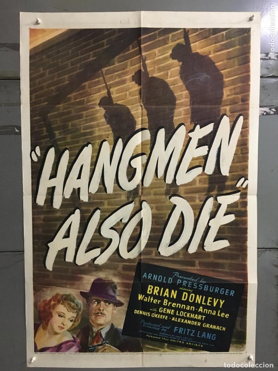 Kino: PJE 0378 HANGMEN ALSO DIE FRITZ LANG BRIAN DONLEVY POSTER ORIGINAL USA 70X105