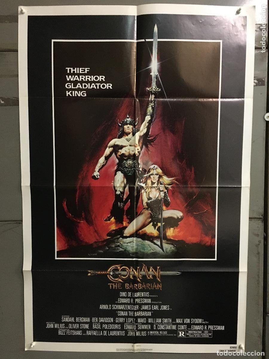 Cin&eacute;ma: PJE 0379 CONAN EL BARBARO ARNOLD SCHWARZENEGGER CASARO POSTER ORIGINAL USA 70X105