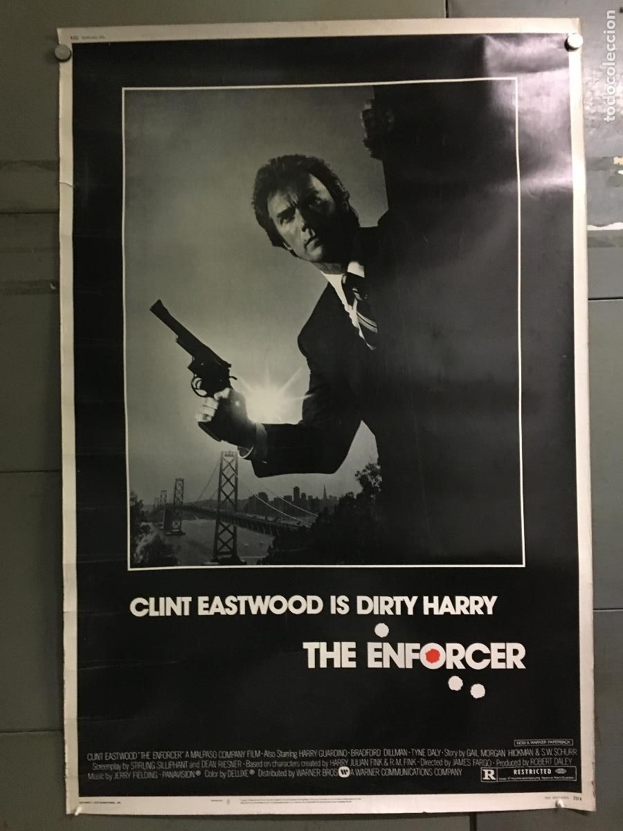 Cinema: R0255 HARRY EL EJECUTOR CLINT EASTWOOD DIRTY HARRY THE ENFORCER POSTER ORIGINAL AMERICANO 102X152