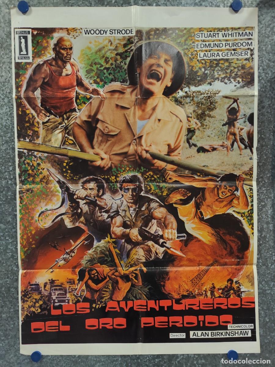 Cine: LOS AVENTUREROS DEL ORO PERDIDO. WOODY STRODE, LAURA GEMSER. POSTER ORIGINAL