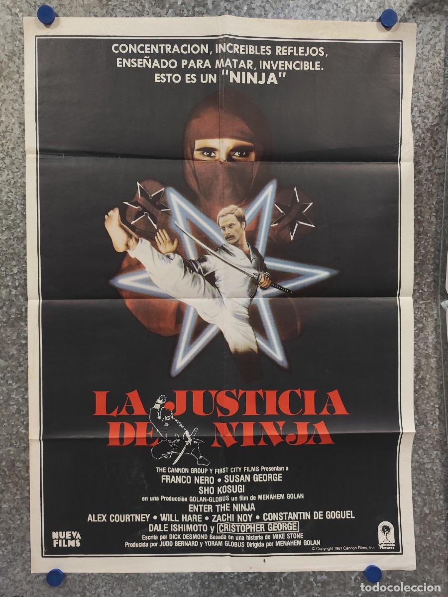 Cine: LA JUSTICIA DE NINJA FRANCO NERO SHO KOSUGI. A&Ntilde;O 1981. POSTER ORIGINAL