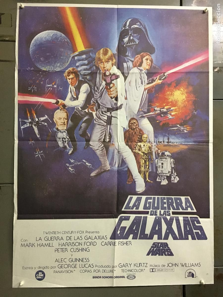 Cine: AFD51 LA GUERRA DE LAS GALAXIAS STAR WARS GEORGE LUCAS POSTER ORIGINAL 70X100 ESPA&Ntilde;OL raro