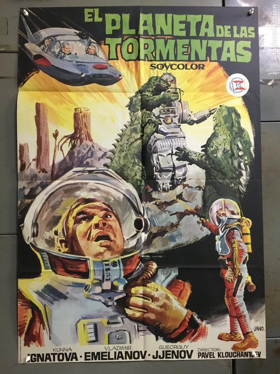 Cine: AFD57 EL PLANETA DE LAS TORMENTAS burg CINE RUSO SCI-FI POSTER ORIGINAL 70X100 ESTRENO