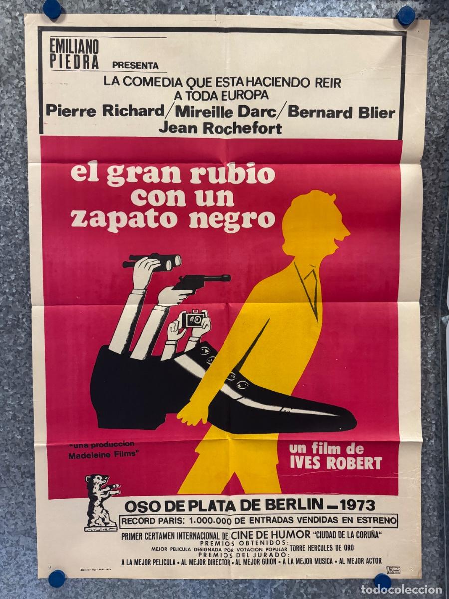 Cine: El gran rubio con un zapato negro, Pierre Richard, Mireille Darc, A&ntilde;o 1973, POSTER ORIGINAL