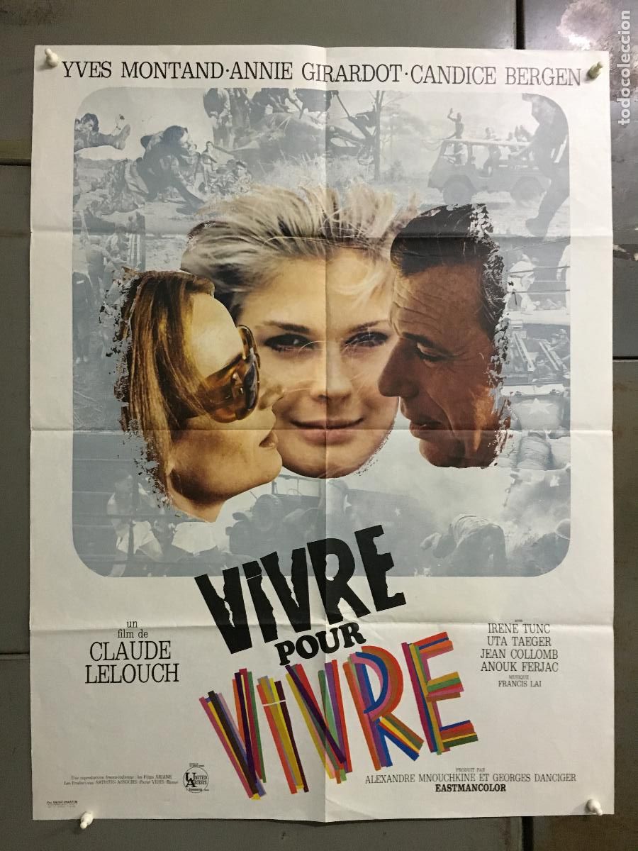 Cine: AFD61 VIVRE SA VIE JEAN-LUC GODARD ANNA KARINA POSTER ORIGINAL FRANCES 60x80