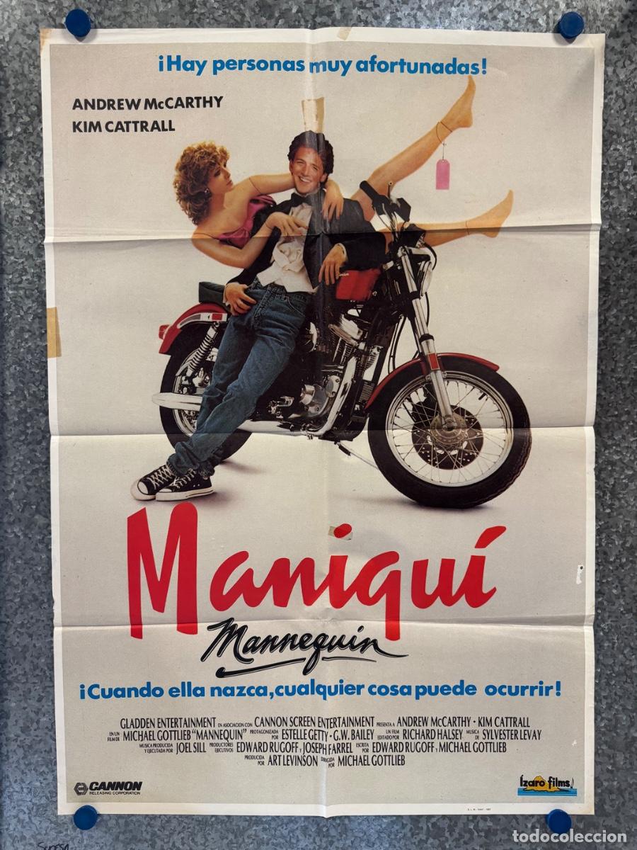Cine: Maniqui, Andrew McCarthy, Kim Cattrall, A&ntilde;o 1987, POSTER ORIGINAL