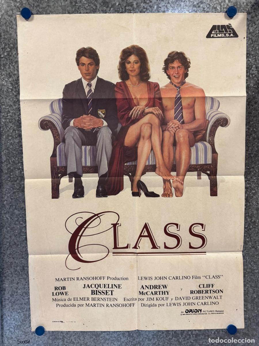 Cine: Class, Rob Lowe, Jackeline Bisset, A&ntilde;o 1983, POSTER ORIGINAL