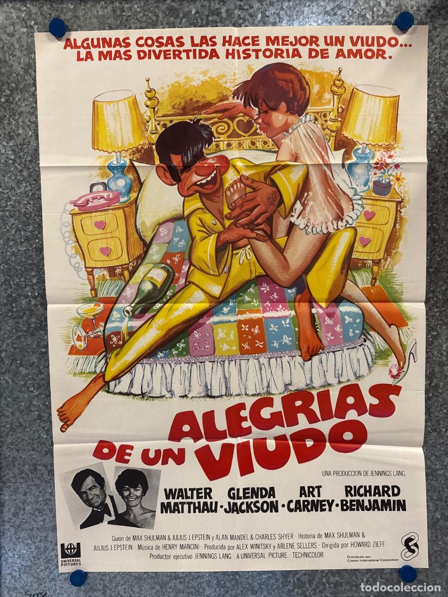 Cine: Alegrias de un viudo, Walter Matthau, Glenda Jackson, POSTER ORIGINAL