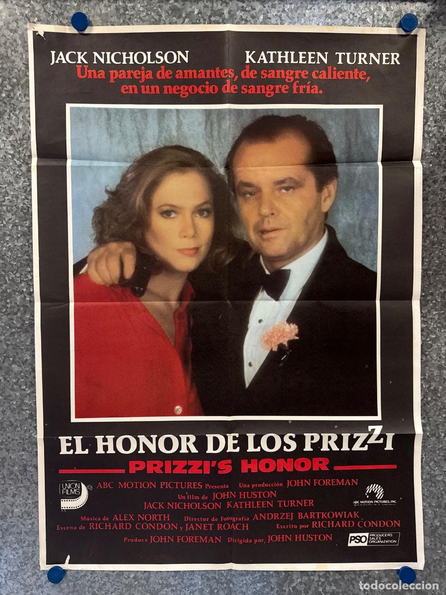 Cine: El honor de los Prizzi, Jack Nicholson, Kathleen Turner, POSTER ORIGINAL