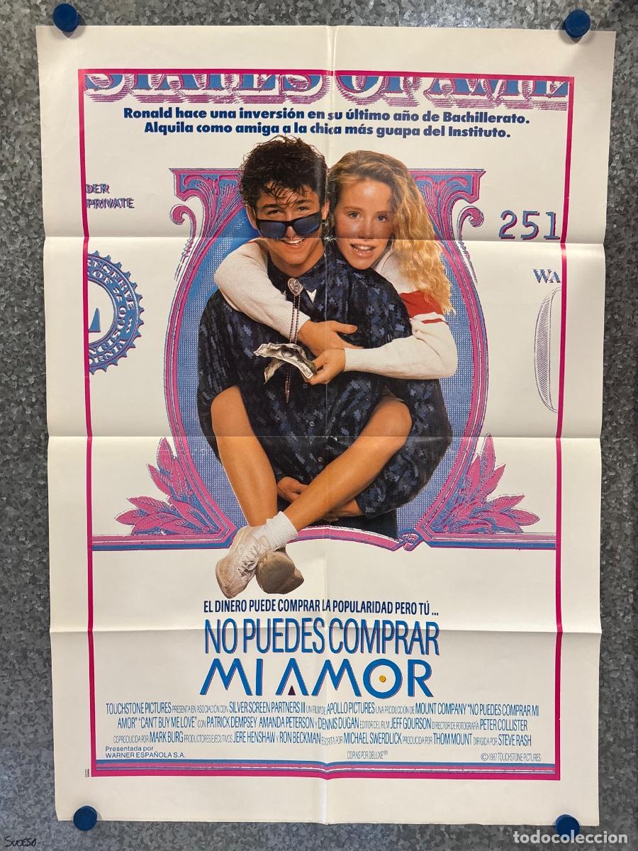 Cine: No puedes comprar mi amor, Patrick Dempsey, Amanda Peterson, A&ntilde;o 1987, POSTER ORIGINAL