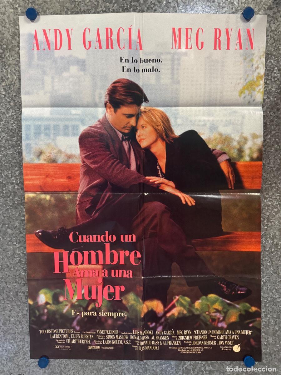 Cine: Cuando un hombre ama a una mujer, Andy Garcia, Meg Ryan, POSTER ORIGINAL