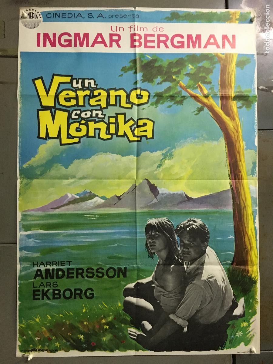 Cine: AFD68 UN VERANO CON MONIKA INGMAR BERGMAN POSTER ORIGINAL 70X100 ESTRENO