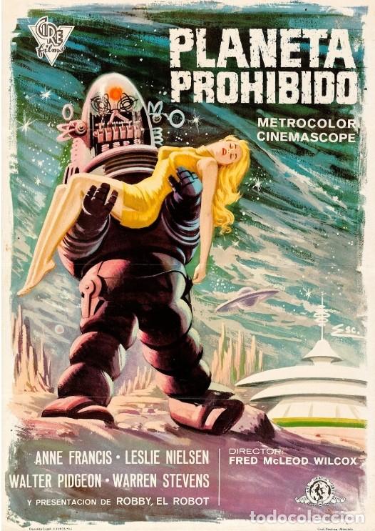 Cine: Planeta prohibido Forbidden planet. Poster 100x70 cm aprox